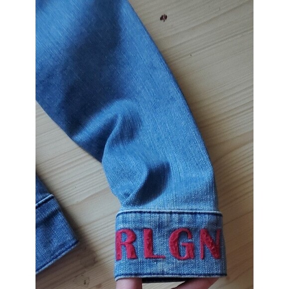 True Religion Jimmy Blue Denim Jean Trucker Jacket Womens Size Small - Picture 5 of 12